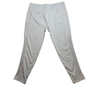 Fabletics Leggings Women XL Grey Mesh Pointelle Seamless LG1935205-0783-17060